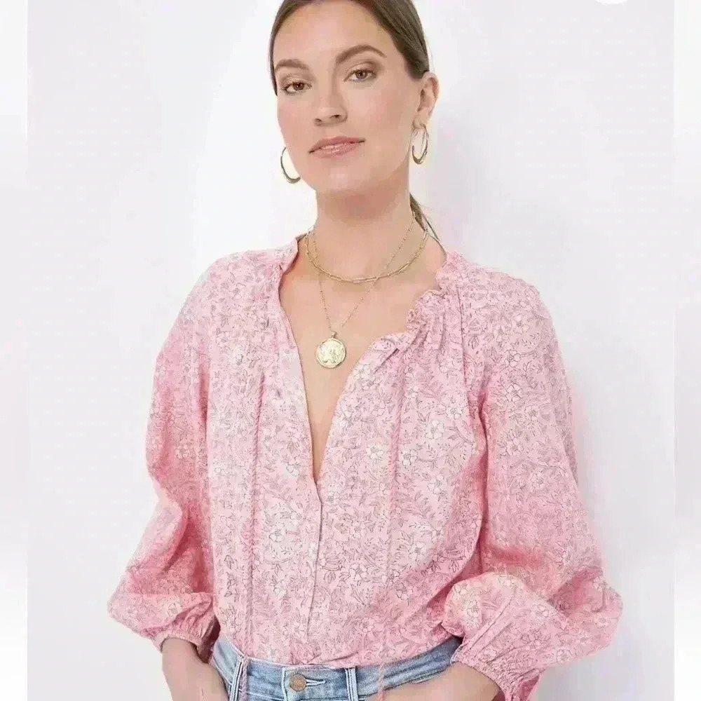 Emerson Fry Pink Floral Blouse